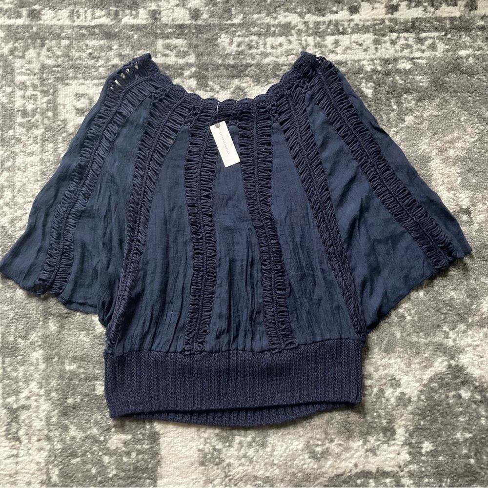 Anthropologie Open Stitch Top